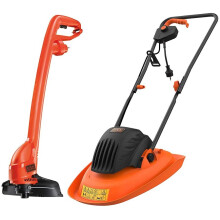 Black + Decker BEMWH551GL2-GB Hover Lawnmower Including Grass Trimmer