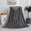 (Grey, Double) Moonlight Bedding Large Mink Blanket Multi-use Pet Fleece Throw 2