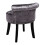Living And Home (Dark Grey) Crushed Velvet Vanity Stool | Dressing Table Chair 4
