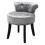 Living And Home (Silver Grey) Crushed Velvet Vanity Stool | Dressing Table Chair 4