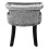 Living And Home (Silver Grey) Crushed Velvet Vanity Stool | Dressing Table Chair 5
