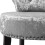 Living And Home (Silver Grey) Crushed Velvet Vanity Stool | Dressing Table Chair 6