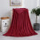 (Burgundy, King) Moonlight Bedding Large Mink Blanket Multi-use Pet Fleece Throw 1