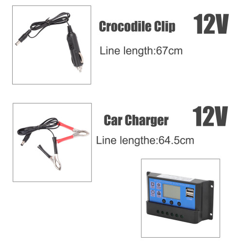 50W Flexible Solar Panel Controller Charging Marine Caravan Set Kit 2