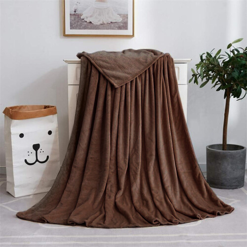 (Coffee, King) Moonlight Bedding Large Mink Blanket Multi-use Pet Fleece Throw 2