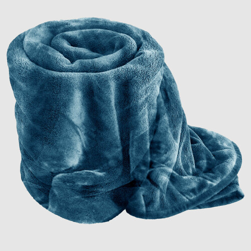 (Teal, King) Moonlight Bedding Large Mink Blanket Multi-use Pet Fleece Throw