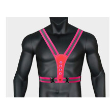 Safety Pink Hi Viz Visibilty Reflective Flashing Belt Red Light Bike