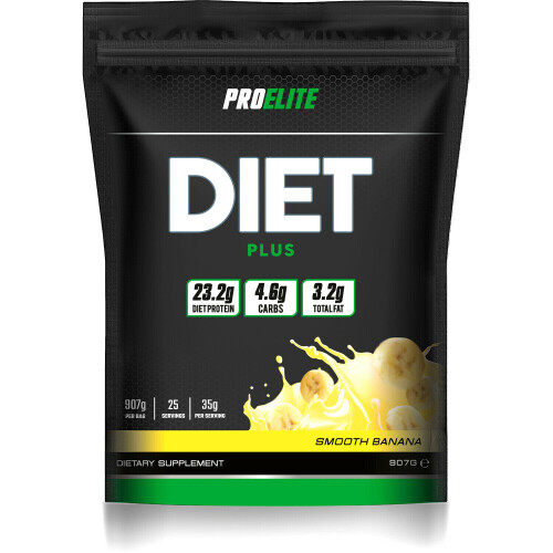 (Smooth Banana, 907g) Pro Elite Diet Plus 907g