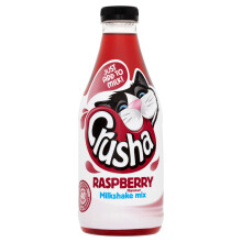 Crusha Raspberry Milkshake Mix - 12x1L Bulk Pack, No Artificial Colours or Flavours, Each Bottle Approximately 40 Portions