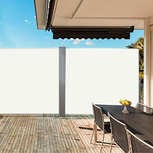 Living And Home Retractable double side awning privacy screen patio awning, 180 x 600 cm 1