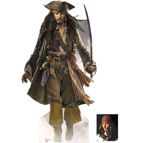 Captain Jack Sparrow (Johnny Depp) Lifesize Cardboard Cutout / Standup