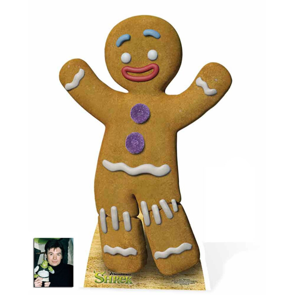 Bundlez-4-Fanz By Starstills Gingy The Gingerbread Man From Shrek Cardboard Cutout 75Cm X 51Cm Official Standee Includes 20X25cm Photo