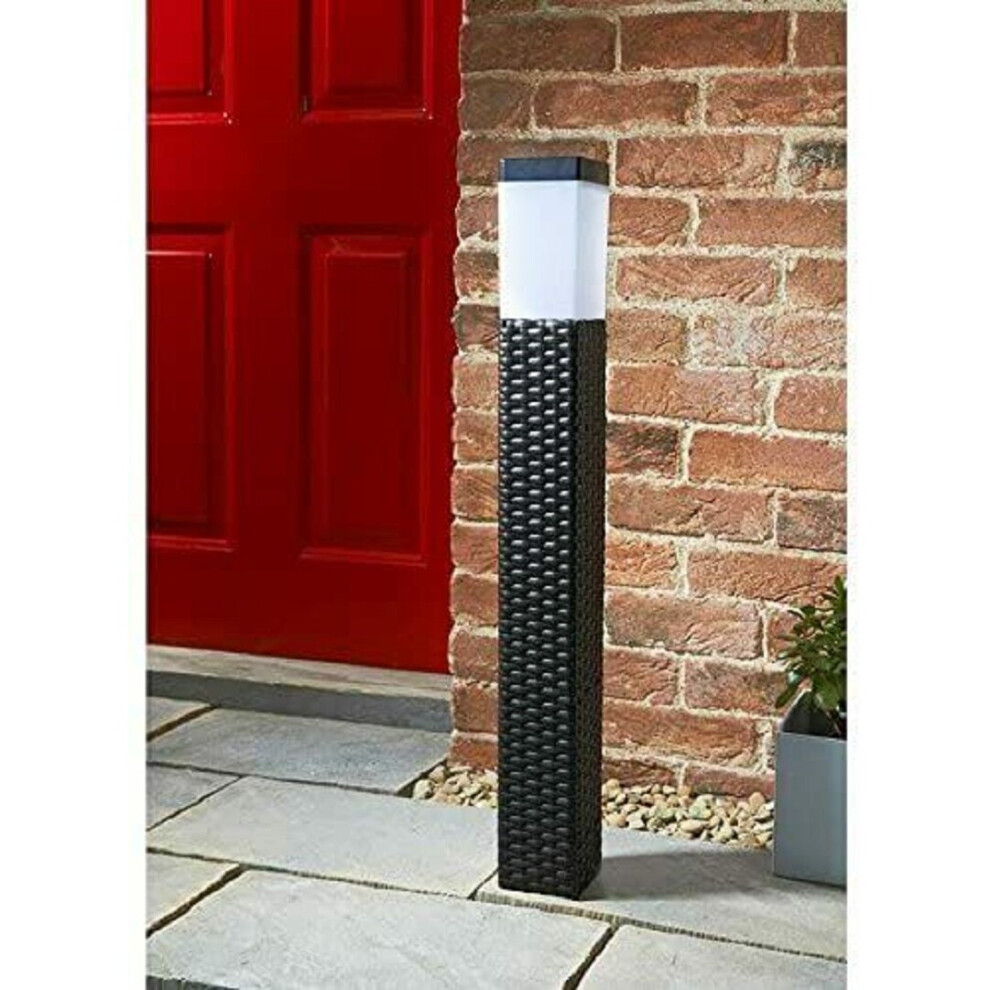 Solar Power Rattan Effect Post Light Path/Walkway Outdoor Lamp LED G-0264