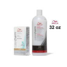 (T27+Dev(Vol20)32oz) Wella Color Charm T27 Medium Beige Blonde Hair Toner
