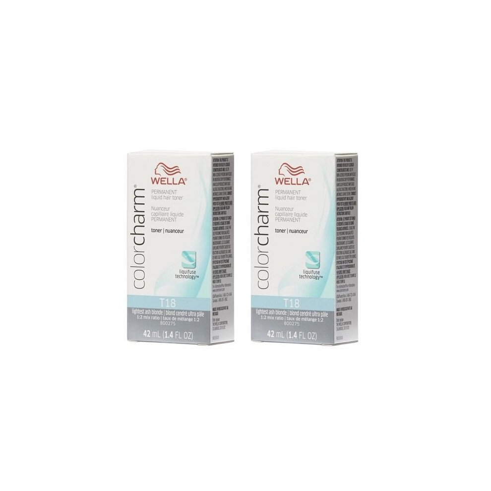 Wella (T18 + T18) Color Charm T18 Lightest Ash Blonde Hair Toner