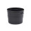 Round Plastic Planter Black Pot Container Blacksmith Barrel Handles Garden 1