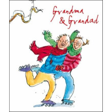 Grandma & Grandad Quentin Blake Christmas Greeting Card Popular Xmas Cards