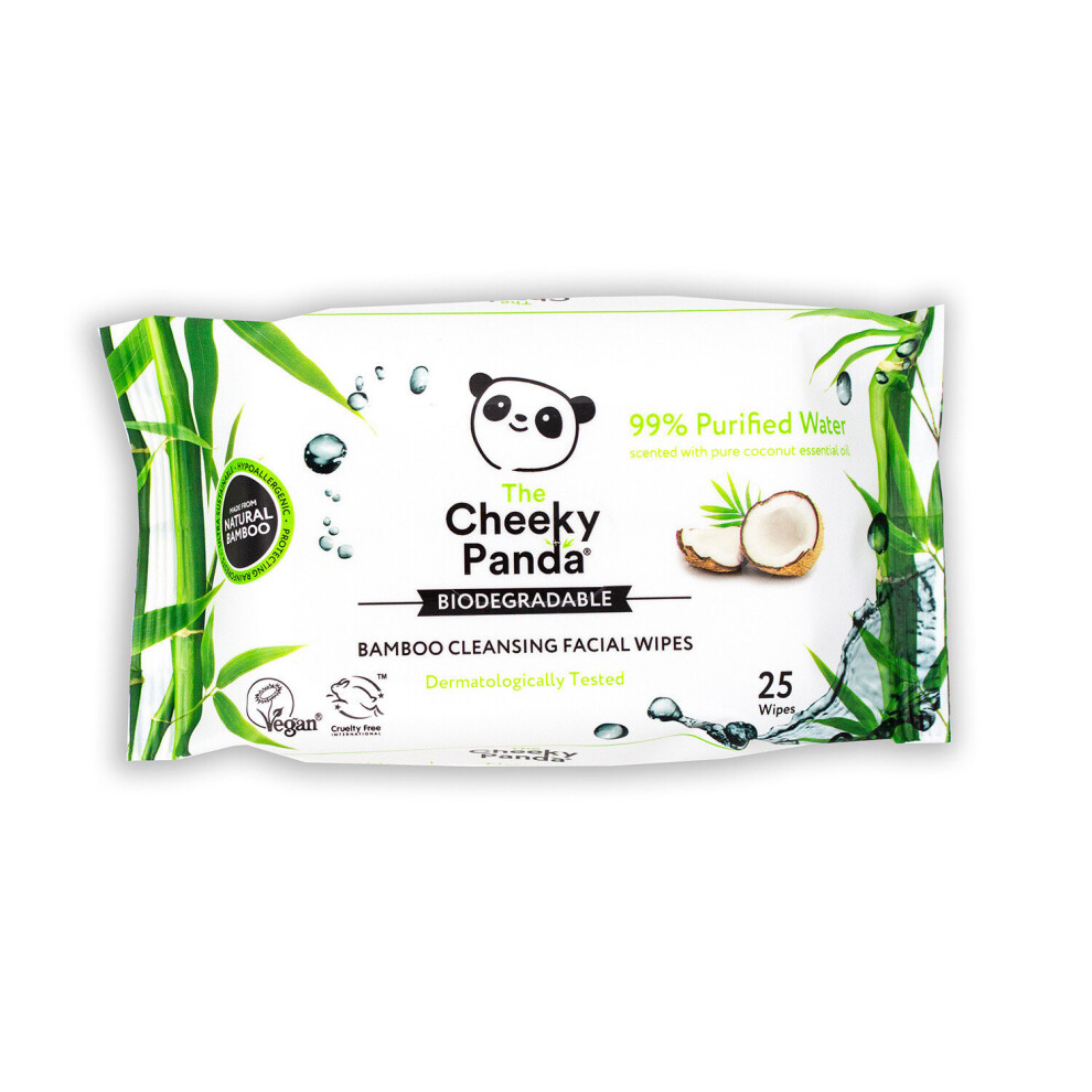 The Cheeky Panda Bamboo Facial Cleansing Wipes Coconut Scented