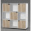 URBN Living (9 Cube - White, Oak) 9 Cube Wooden Storage Bookcase Unit With Doors 1