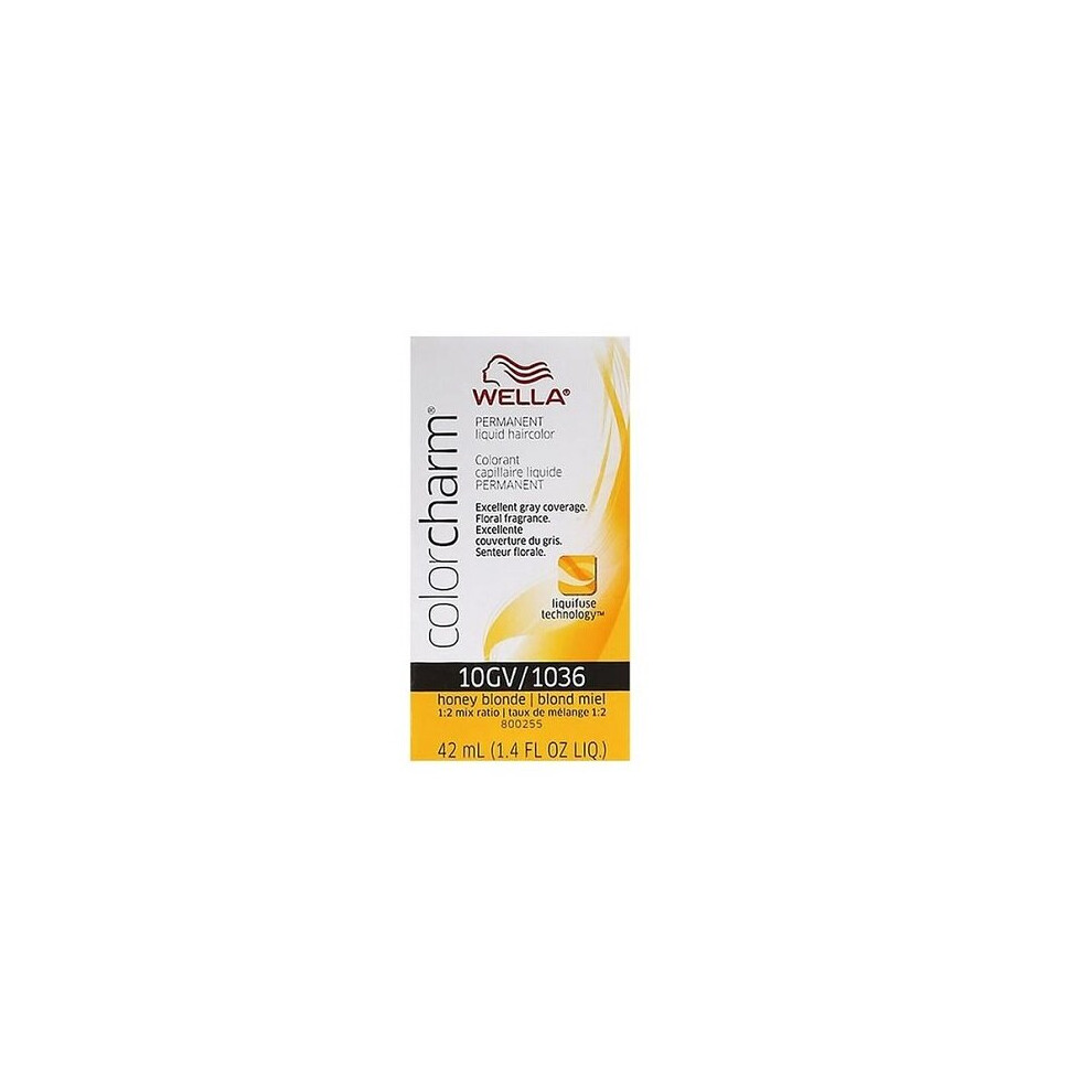 Wella (10Gv Honey Blonde) Color Charm 10Gv Honey Blonde Permanent Liquid Haircolor Multicoloured