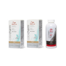 (T27+T27+Dev(Vol20)3.6oz) Wella Color Charm T27 Medium Beige Blonde Hair Toner