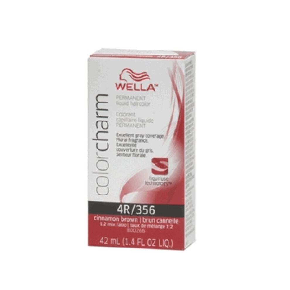 Wella Brown,Multicoloured (4R Cinnamon Brown) Color Charm 4R Cinnamon Brown Permanent Liquid Haircolor
