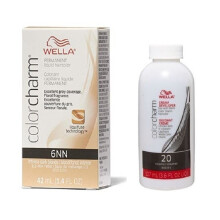 (6NN + Developer (Vol.20)3.6oz) Wella 6NN Intense Dark Blonde Color Charm Permanent Liquid Haircolor