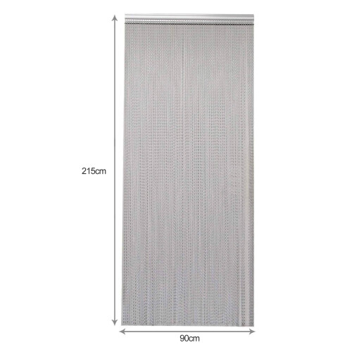 (Grey) Aluminium Chain Curtain 214 x 90cm 1