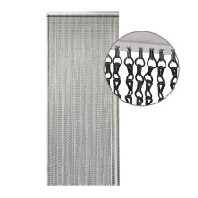(Black) Aluminium Chain Curtain 214 x 90cm