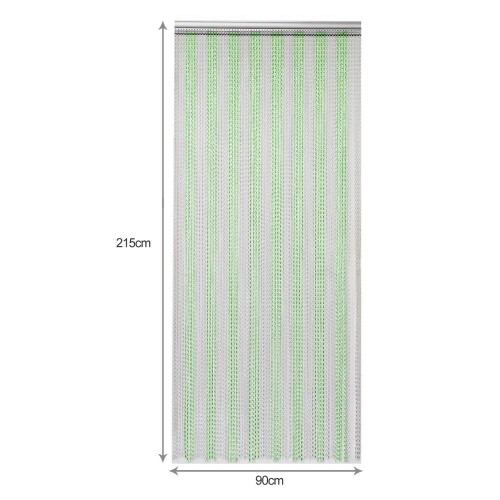 (Green Silver) Aluminium Chain Curtain 214 x 90cm 1