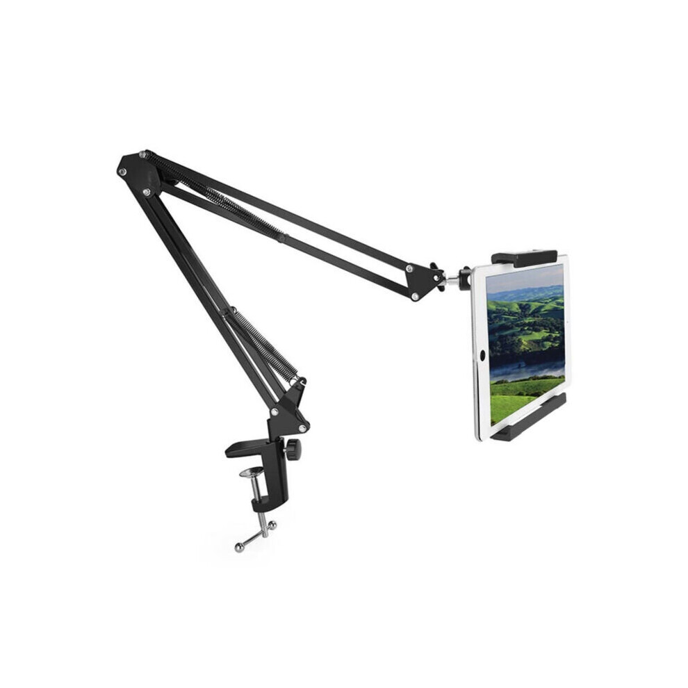 360° Flexible Long Arm Tablet Stand Mount Lazy Bed Desk Phone Holder Black