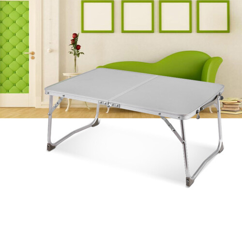 (White) Light Adjustable Aluminium Folding Outdoor Table