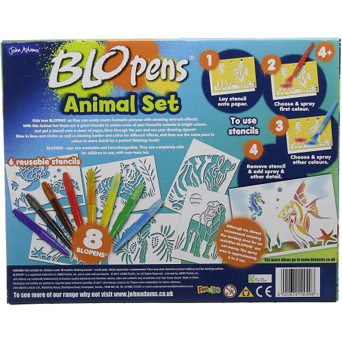 John Adams John Adams 10049 BLO pens Activity Set Animals, Multi, 1-Pack 1