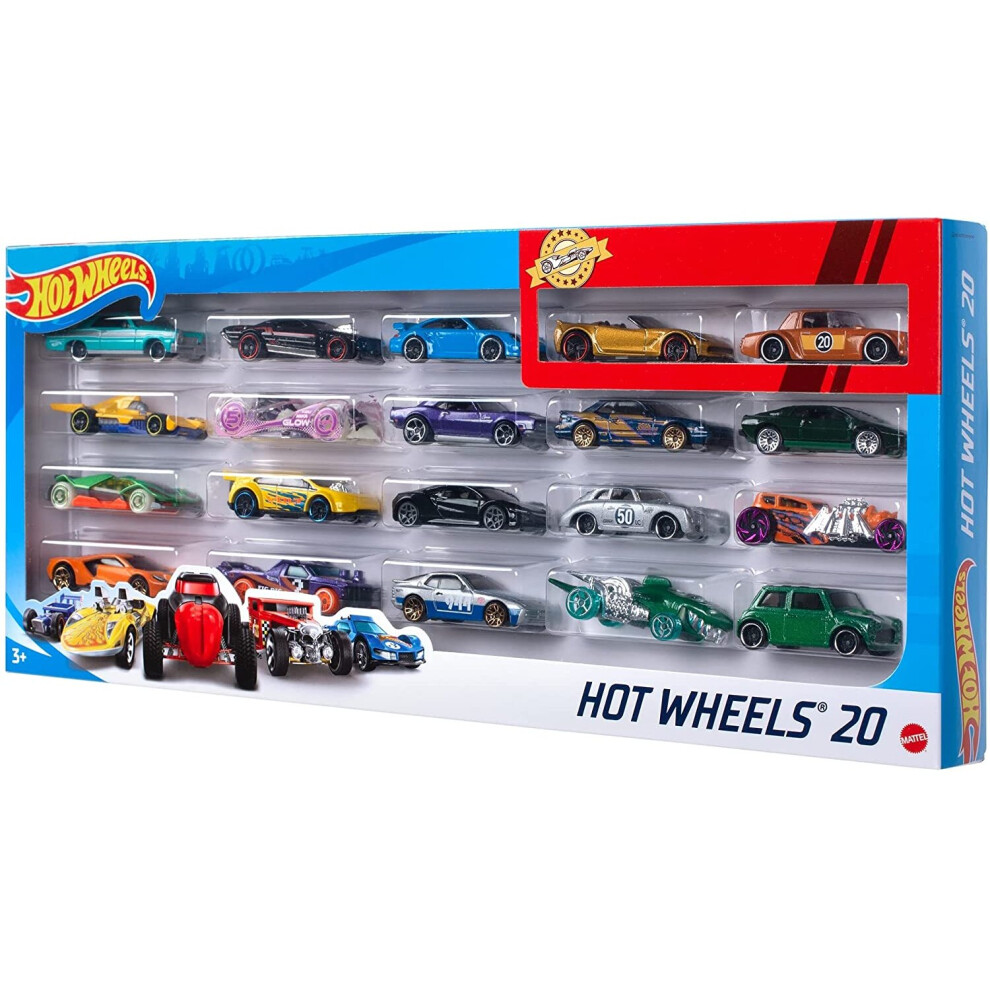 Hot Wheels 900 H7045 20 Diecast Pack and Mini Toy Cars Multi Colour on OnBuy