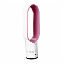Negative Ion Air Bladeless Tower Fan - White & Pink