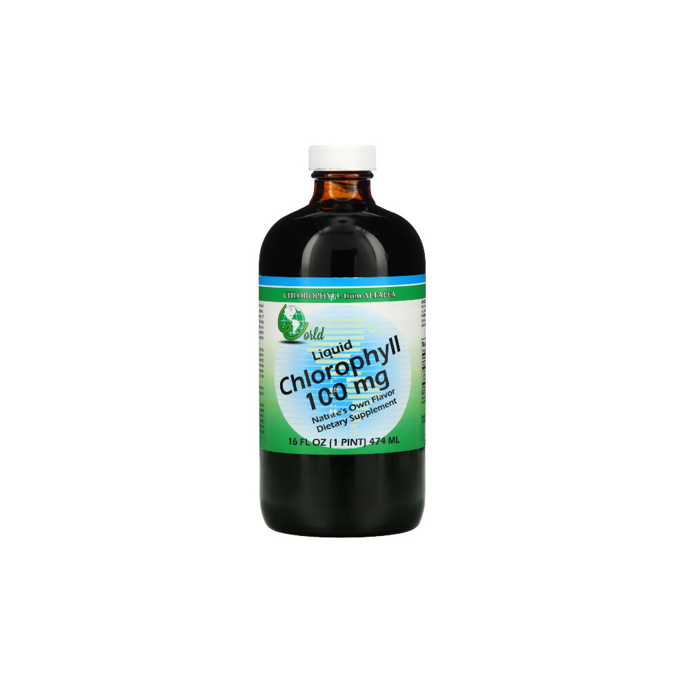 World Organic, Liquid Chlorophyll, 100 mg, 16 fl oz (474 ml)