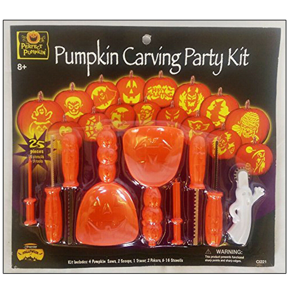 Halloween Pumpkin Carver Carving Stencils Cutting Tools Kit