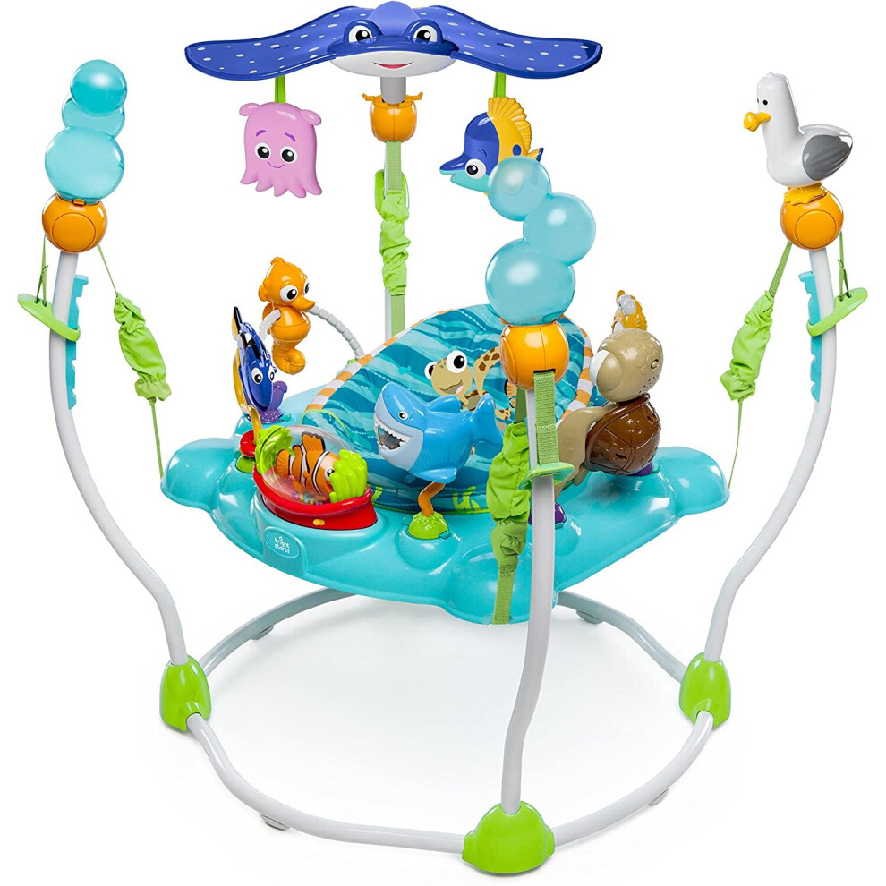 Bright Starts, Disney Baby, Finding Nemo Sea of Activities Jumper Packed with 13 Activities, Fun Lights, Music & Ocean Sounds