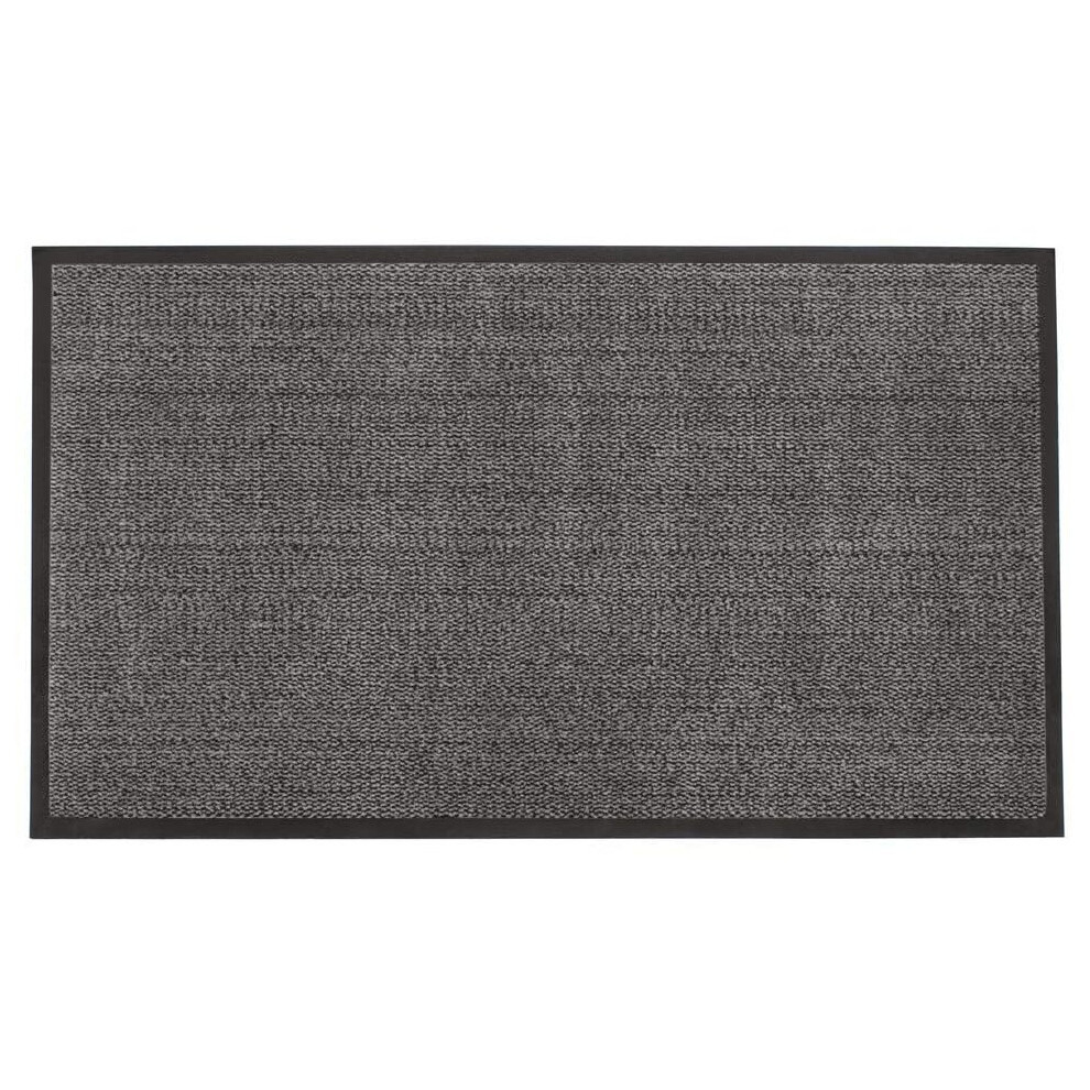 Abaseen Grey/Black Heavy Duty Barrier Door Floor Mat 80 x 140 cm