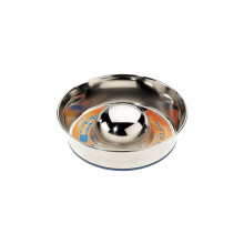 880ml Slow Dog Cat Bowl 19.5cm - Water Food Feeding - Non Slip Rubber