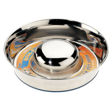2600ml Slow Dog Cat Bowl 28cm - Water Food Feeding - Non Slip Rubber