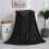 (Black, King) Moonlight Bedding Large Mink Blanket Multi-use Pet Fleece Throw 1