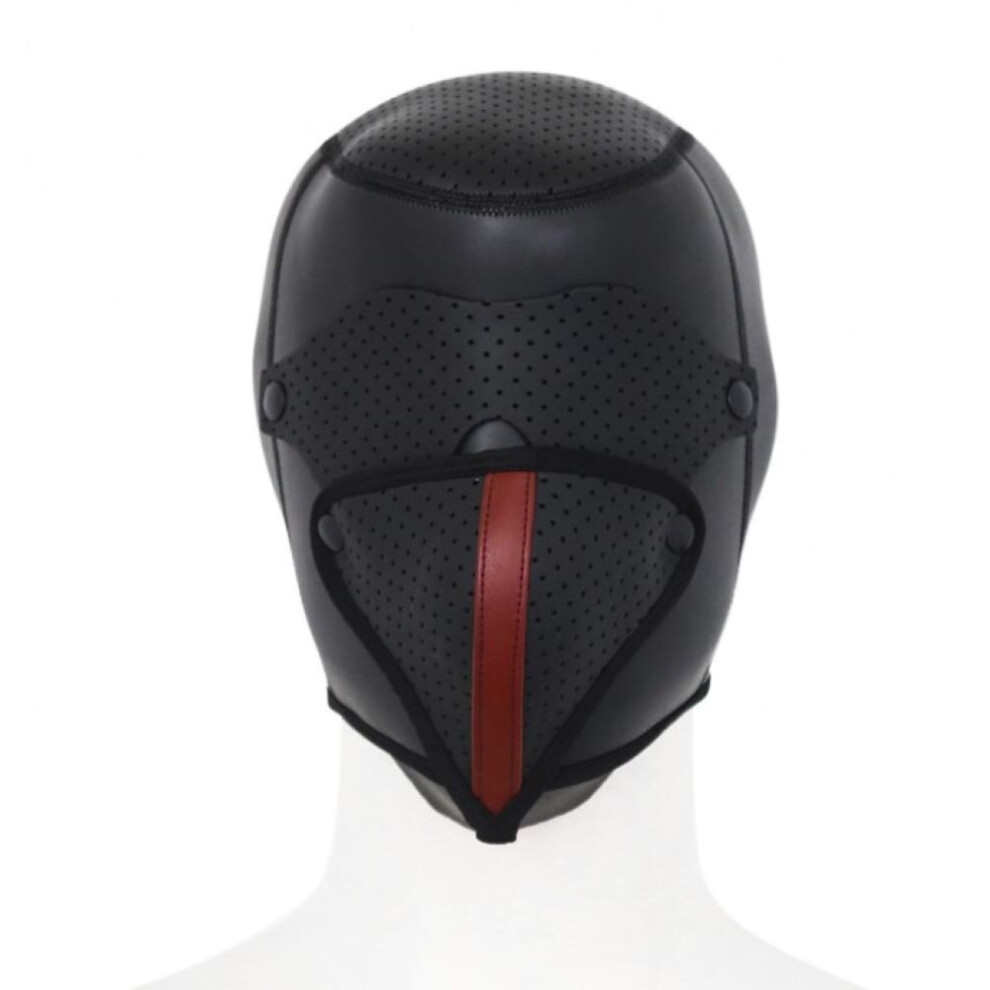 Bondage Hood Neoprene, Ventilated, Removable Muzzle and Blindfold