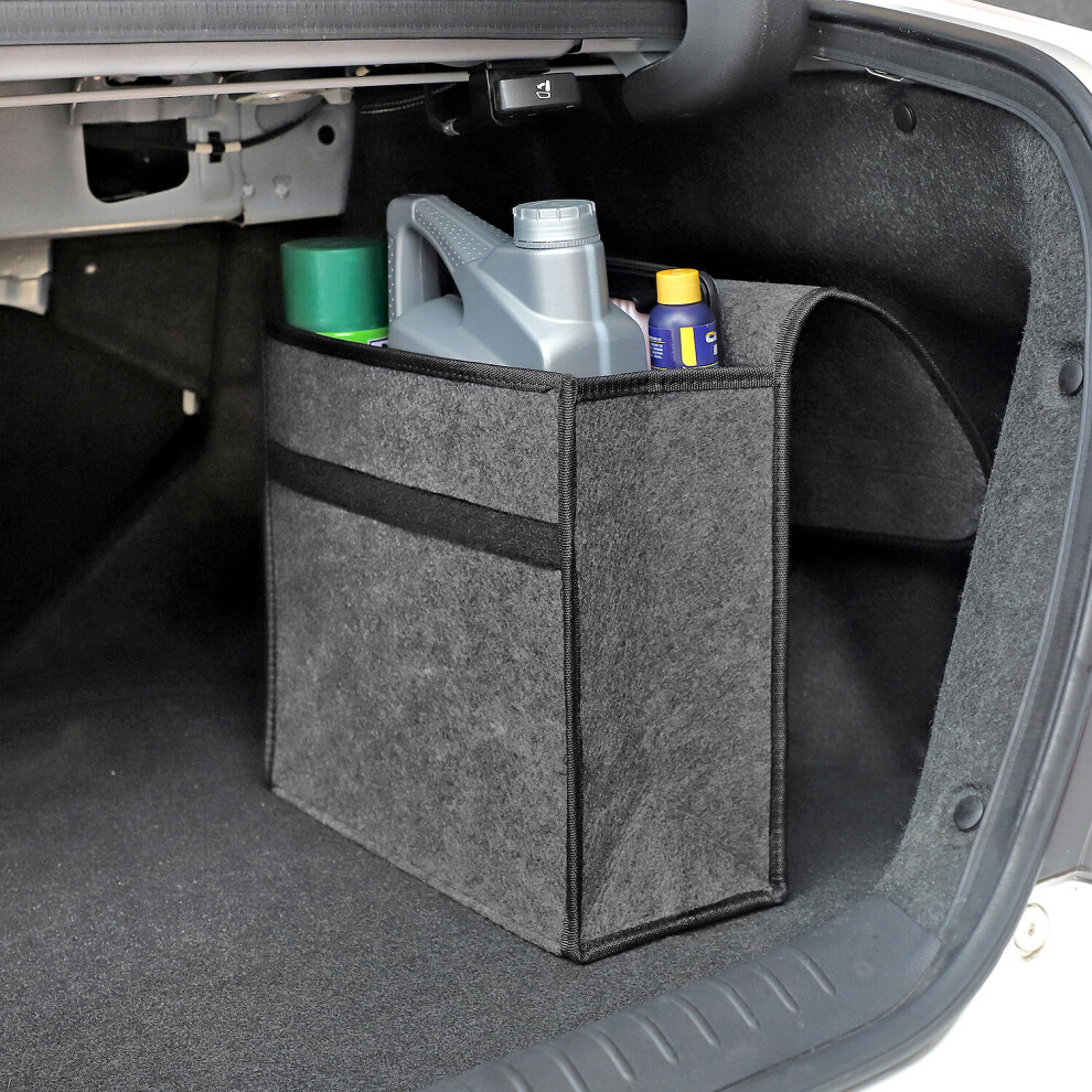 (Medium, ) Vinsani Anti Slip Car Trunk Boot Storage Organiser Grey 5060839160912