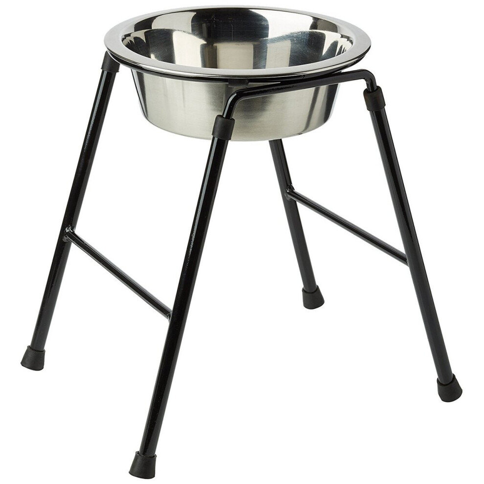 Classic Raised Dog Bowl Stand 1 X 1600Ml Food Feeder Double Water 300Mm High