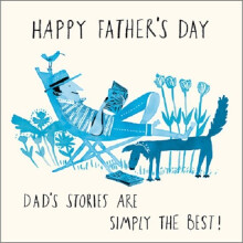 Dad's Stories Are The Best! Father's Day Artistic Greeting Card Livin' It Cards