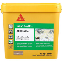 Sika FastFix All Weather Joint Compound Dark Buff - 15kg [SKFFIXDKBF15], Self-Setting Paving Joint Filler, No Mixing, Weatherproof