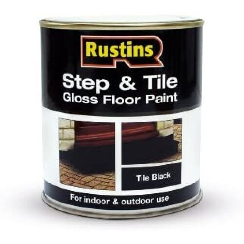 Rustins Rustins Step and Tile Paint - Black 1L