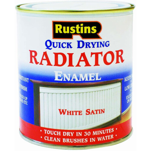 Rustins Rustins Quick Dry Radiator Paint Satin 1L