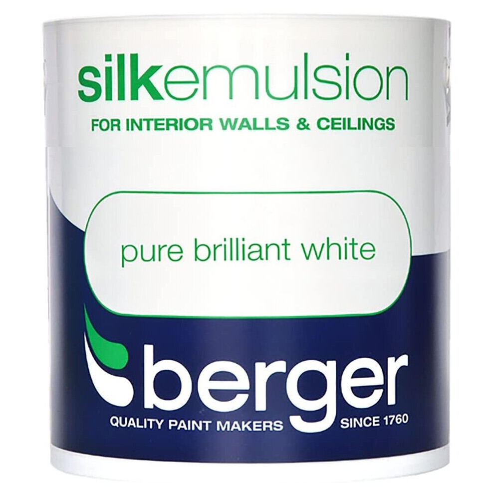 Berger Vinyl Silk 1L Pure Brilliant White